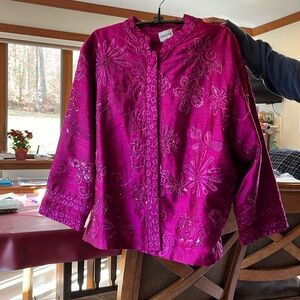 Chico’s 100% silk blazer